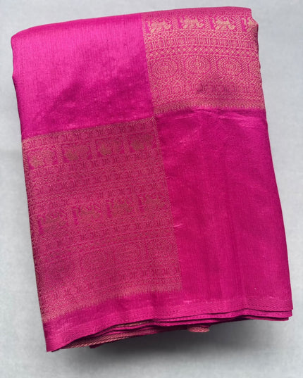 Magenta Semi Crepe Saree 110