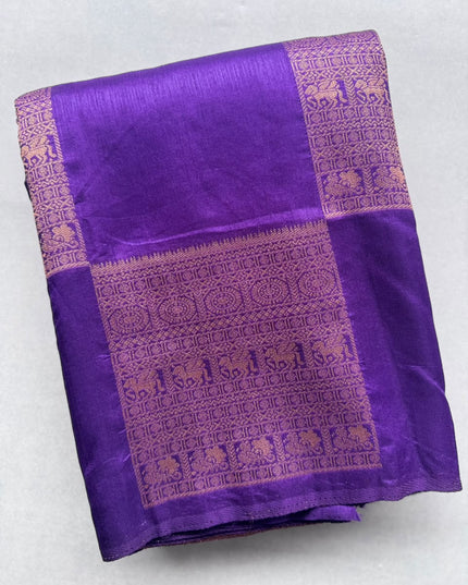 Purple Semi Crepe Saree 110