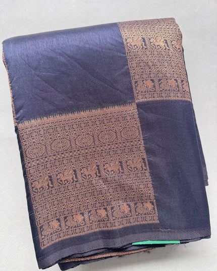 Black Semi Crepe Saree 110