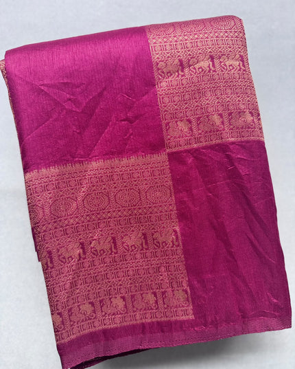 Maroon Semi Crepe Saree 110