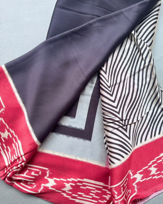Black Modal Silk Saree 110