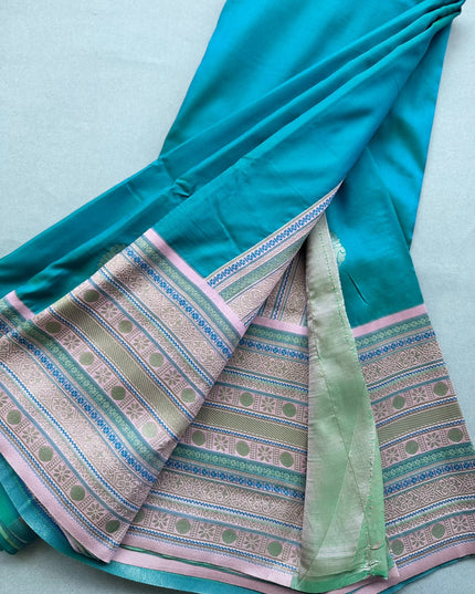 Sea Green Soft Silk Saree 110