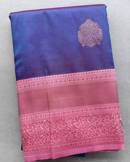 Blue Soft Silk Saree 110