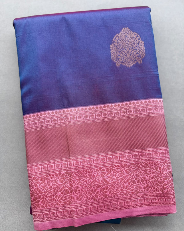 Blue Soft Silk Saree 110