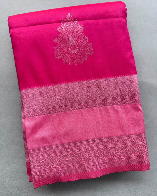 Pink Soft Silk Saree 110
