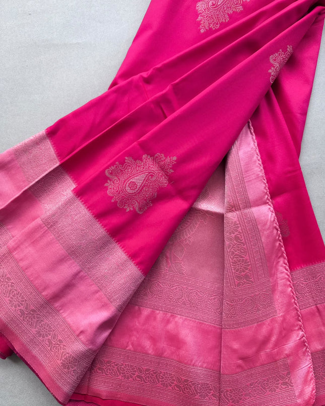 Pink Soft Silk Saree 110