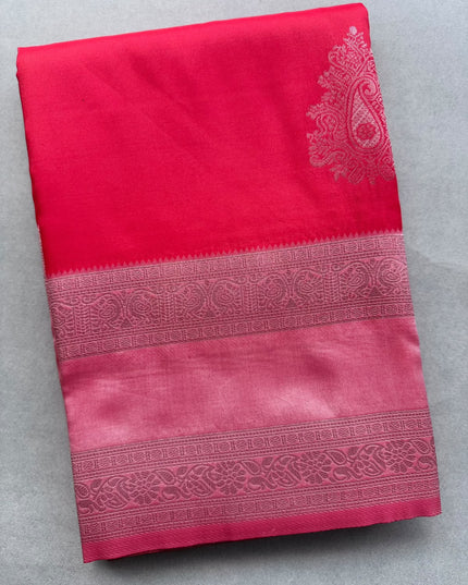 Red Soft Silk Saree 110