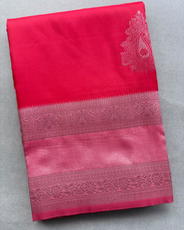 Red Soft Silk Saree 110
