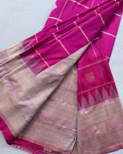 Pink Soft Silk Saree 110