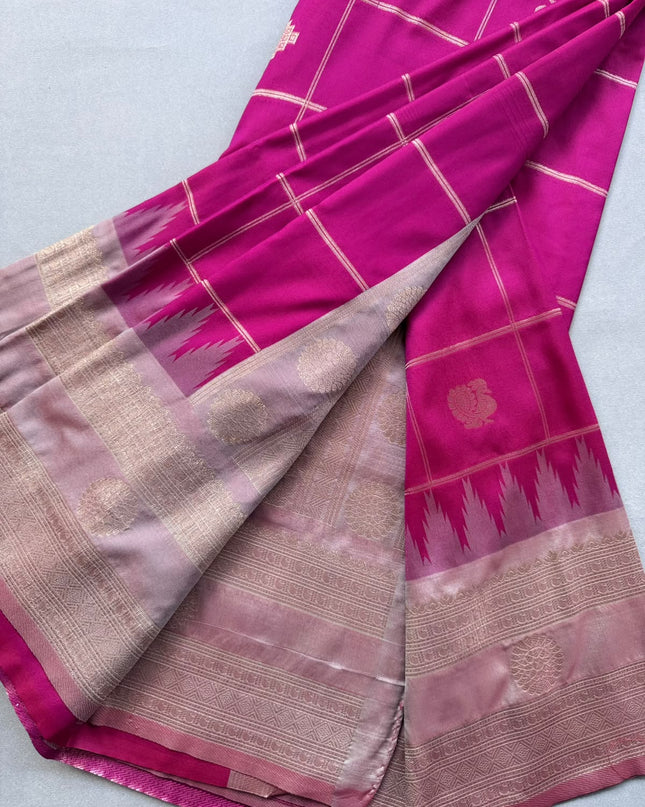 Pink Soft Silk Saree 110