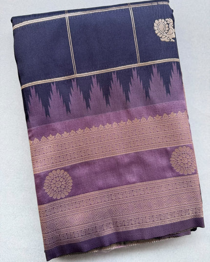 Black Soft Silk Saree 110