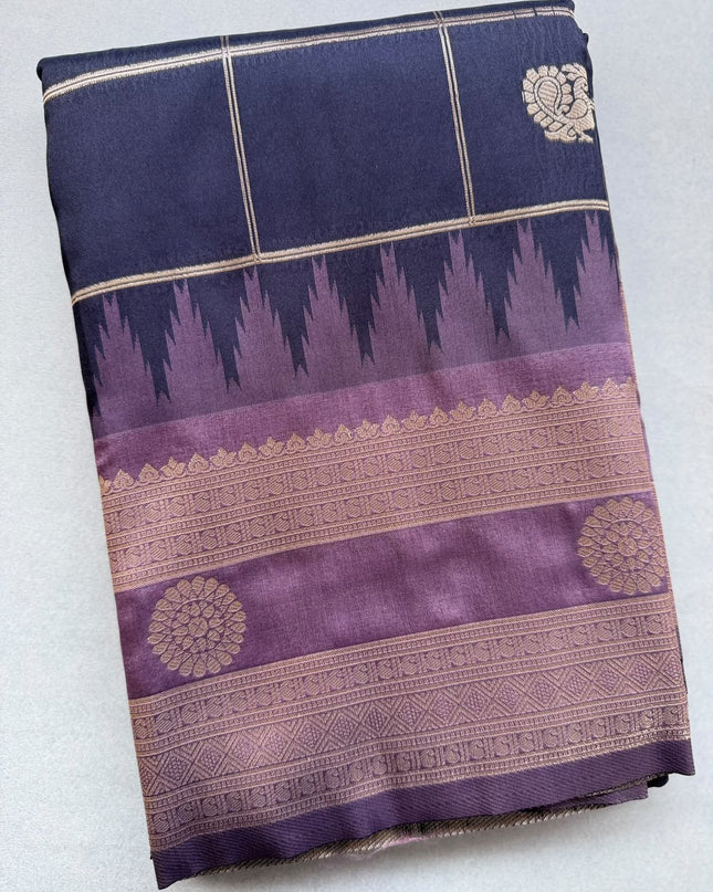 Black Soft Silk Saree 110