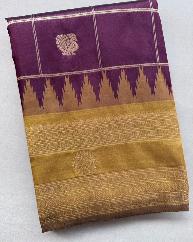 Brown Soft Silk Saree 110
