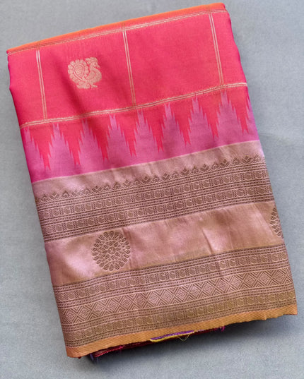 Orange Soft Silk Saree 110