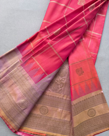 Orange Soft Silk Saree 110
