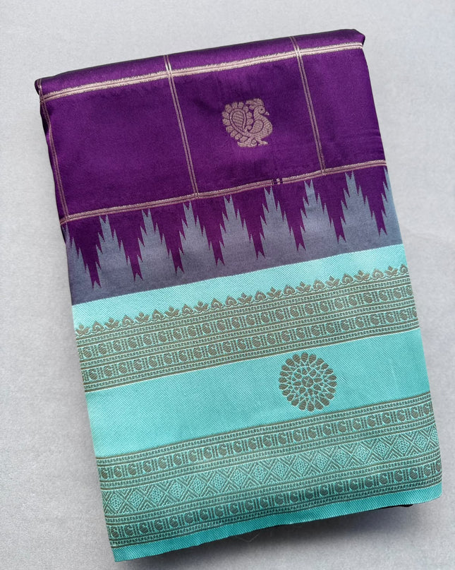 Wine Soft Silk Saree 110
