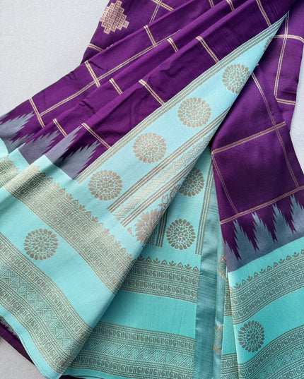 Wine Soft Silk Saree 110