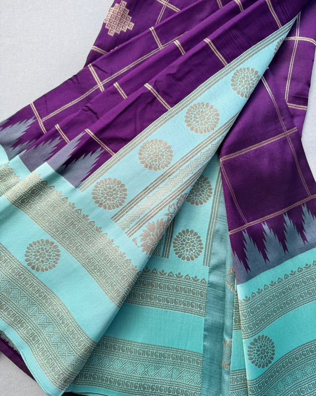 Wine Soft Silk Saree 110