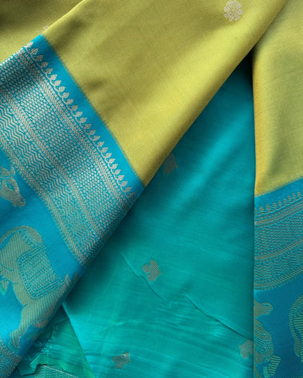 Green bentex border soft silk ST105 saree
