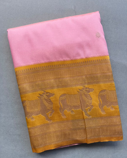 Pink bentex border soft silk ST105 saree