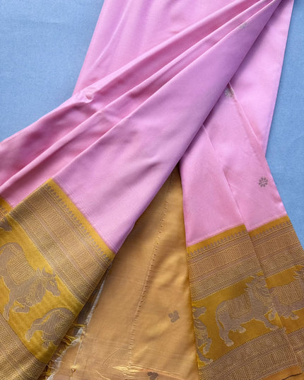 Pink bentex border soft silk ST105 saree