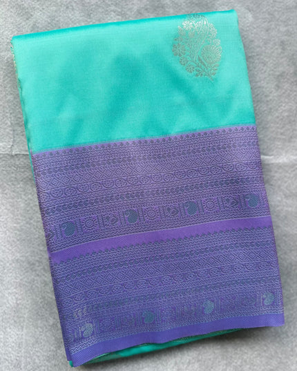 Sea Blue Soft Silk Saree 110