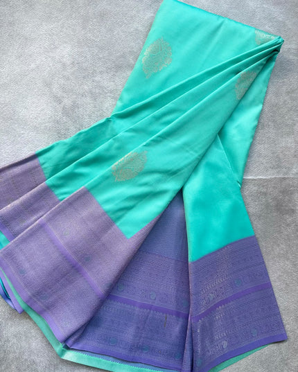 Sea Blue Soft Silk Saree 110