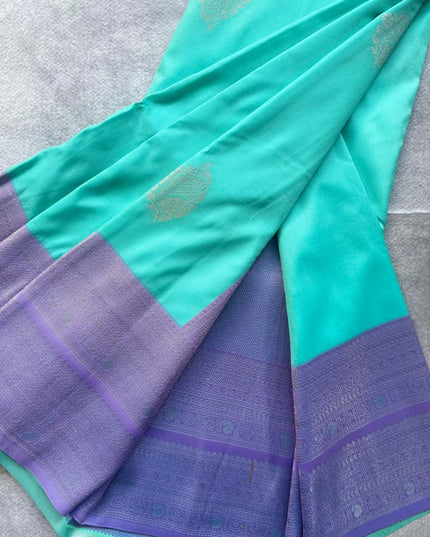 Sea Blue Soft Silk Saree 110