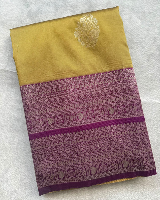 Mustard Gold Soft Silk Saree 110