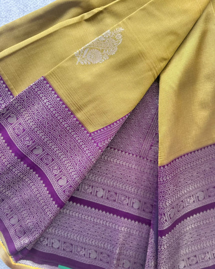 Mustard Gold Soft Silk Saree 110