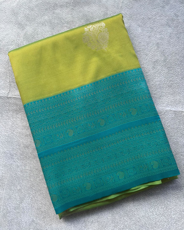 Green Soft Silk Saree 110