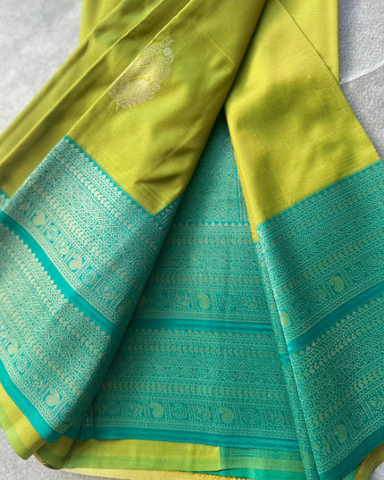 Green Soft Silk Saree 110