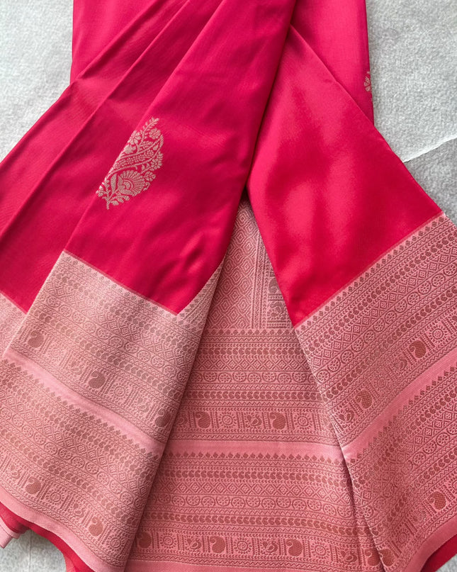 Pink Soft Silk Saree 110