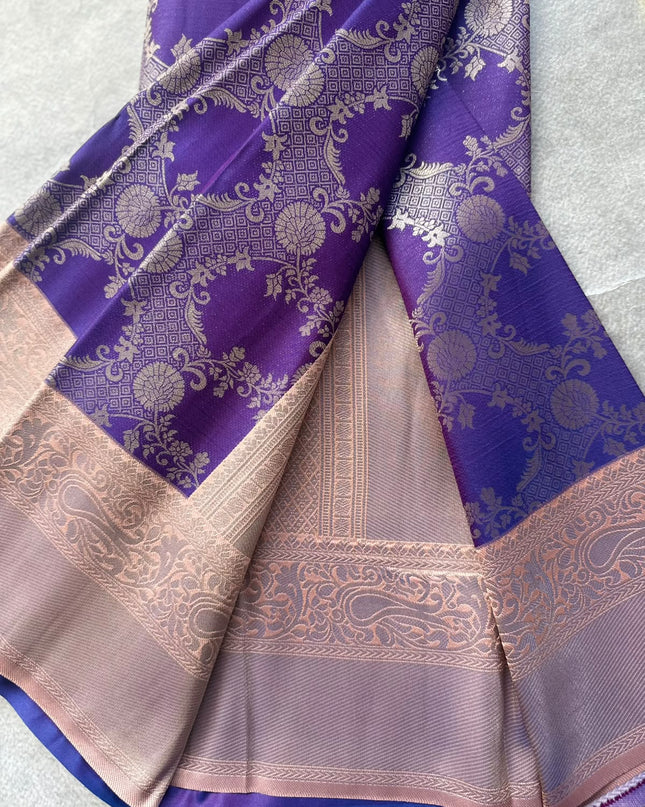 Navy Blue Soft Silk Saree 110