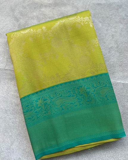 Green Soft Silk Saree 110