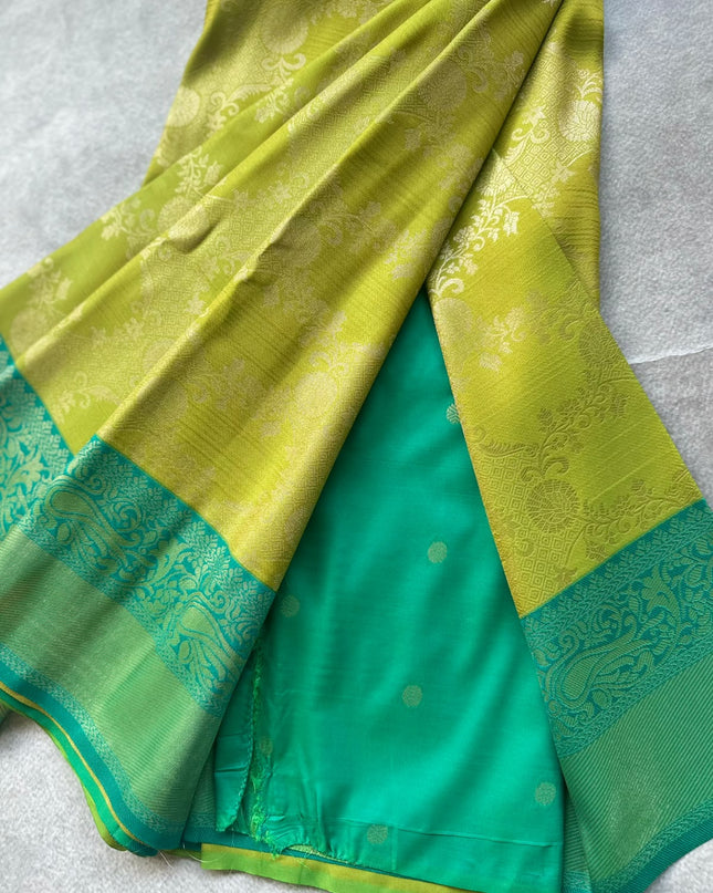 Green Soft Silk Saree 110