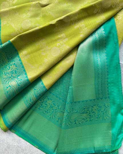Green Soft Silk Saree 110