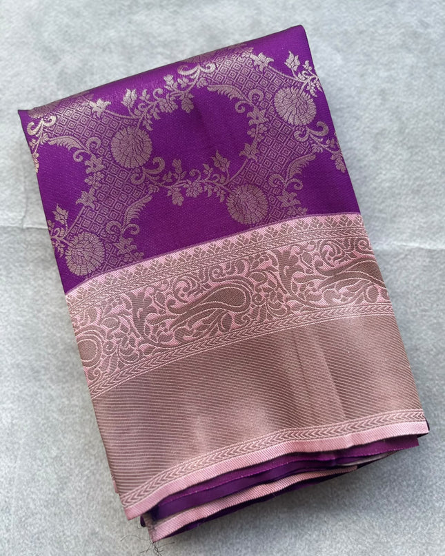 Purple Soft Silk Saree 110