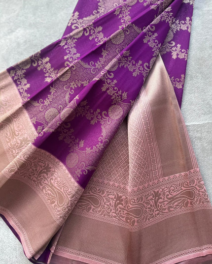 Purple Soft Silk Saree 110