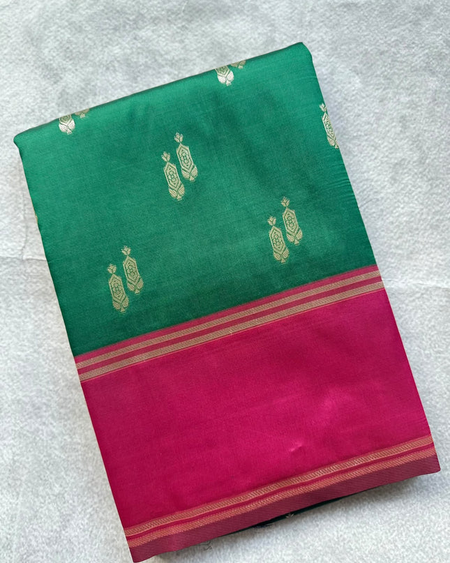 Green Soft Silk Saree 110