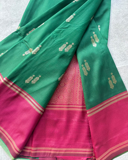 Green Soft Silk Saree 110