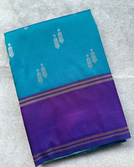 Blue Soft Silk Saree 110