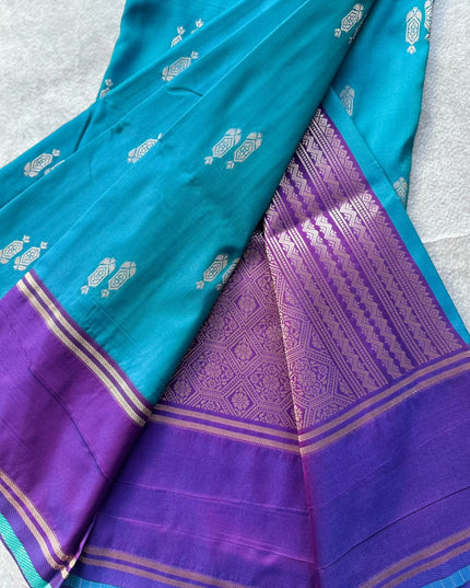 Blue Soft Silk Saree 110