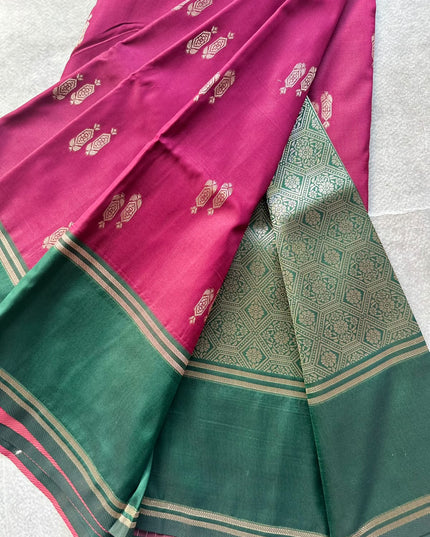 Magenta Soft Silk Saree 110