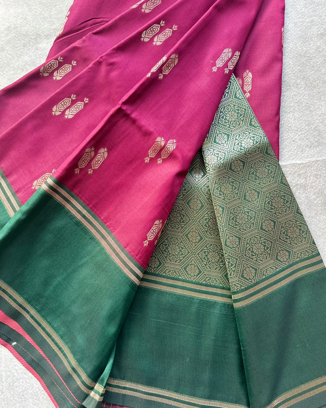 Magenta Soft Silk Saree 110