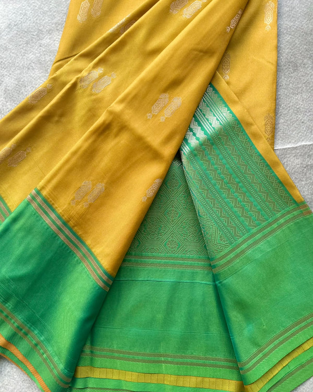 Yellow Soft Silk Saree 110