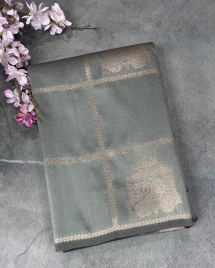 Pista Green Semi Soft Silk Saree 110