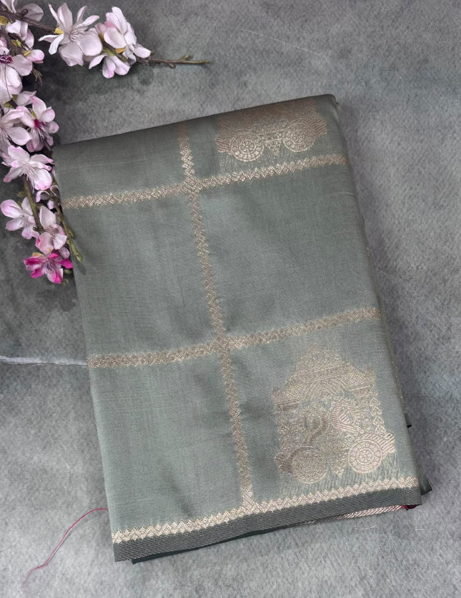 Pista Green Semi Soft Silk Saree 110
