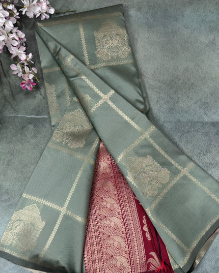 Pista Green Semi Soft Silk Saree 110
