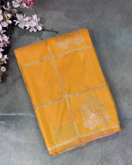 Mustard Yellow Semi Soft Silk Saree 110